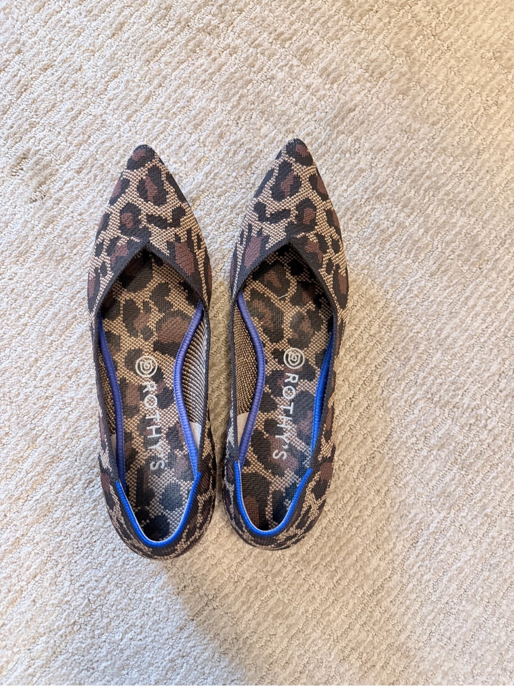 EUC Rothy's size 10 - The Point Leopard
